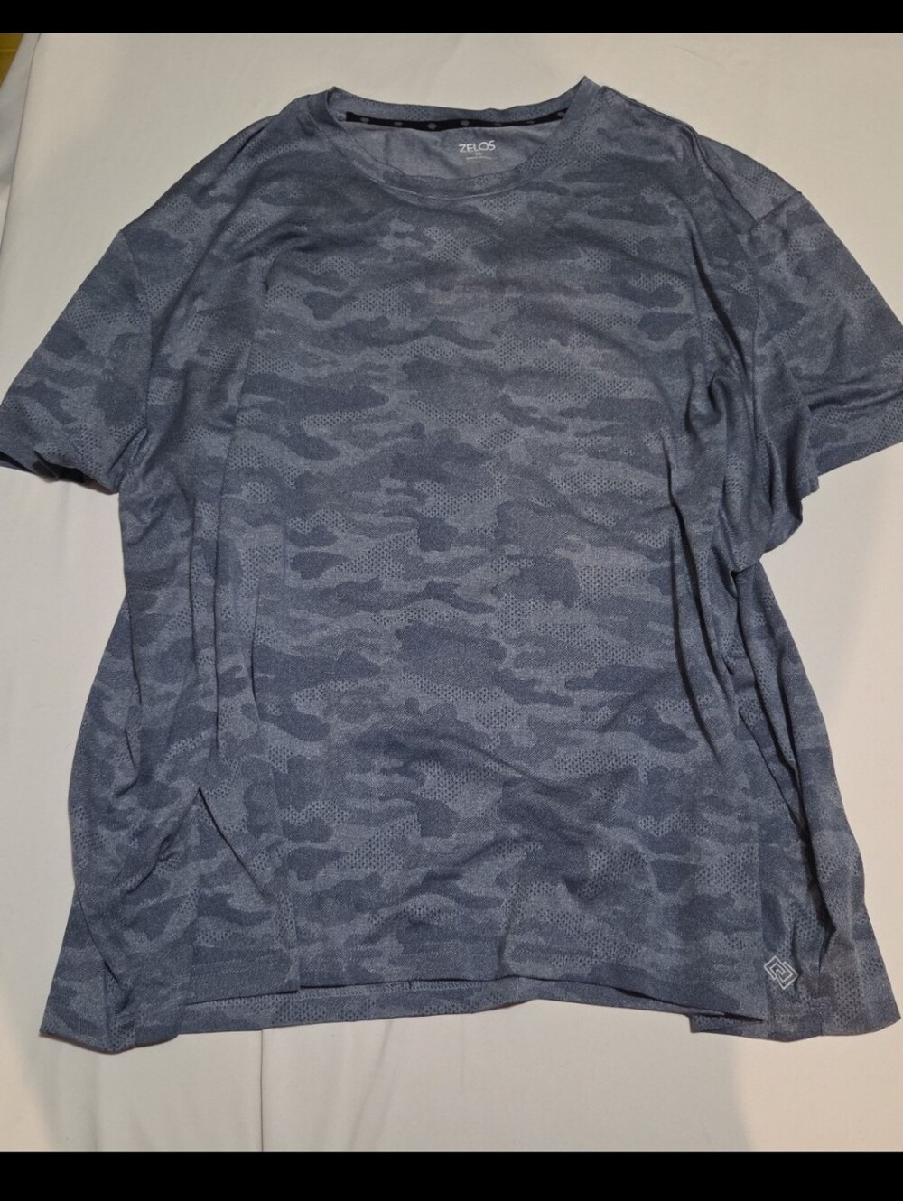 Zelos mens 3X blue camo athletic shirt #12